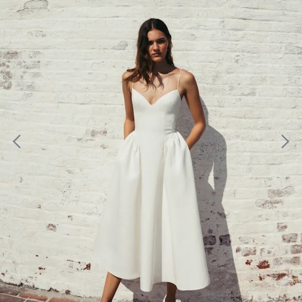 Jenny Yoo Luella Spaghetti Strap Midi Dress